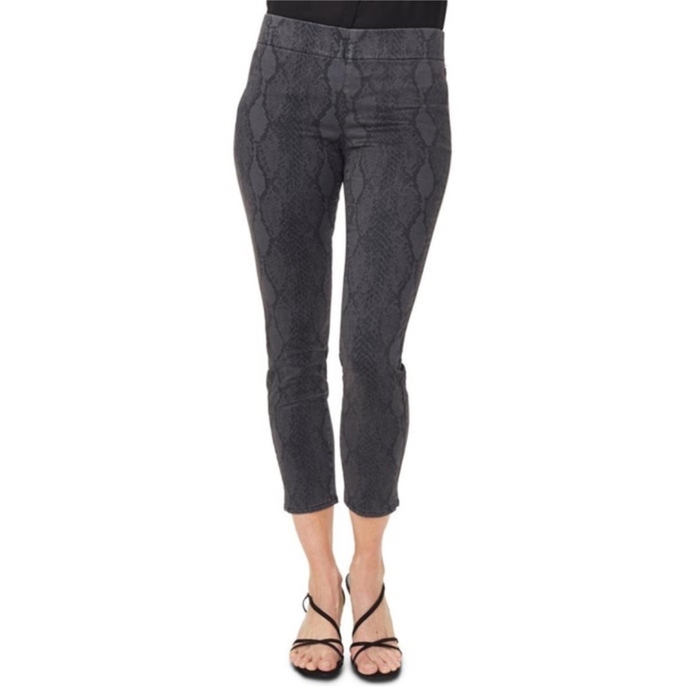 NYDJ Dark Gray Snakeskin Print Pants